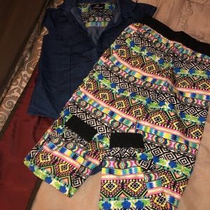 Size 6 two piece multi color set